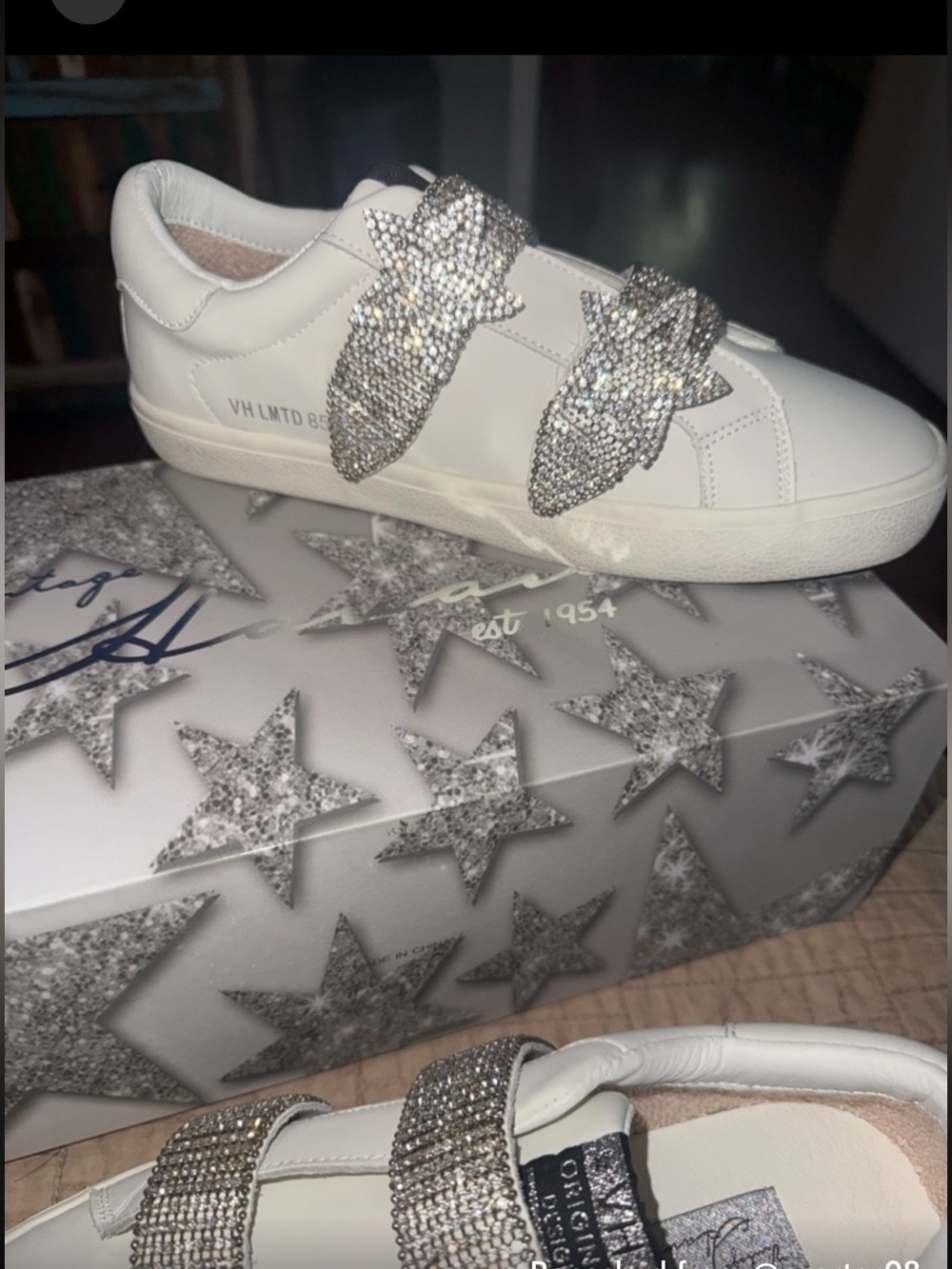 Rare Vintage Havana The Iconic Limited Edition Sparkle Star PureWhite Sz 8.5 - Picture 4 of 16